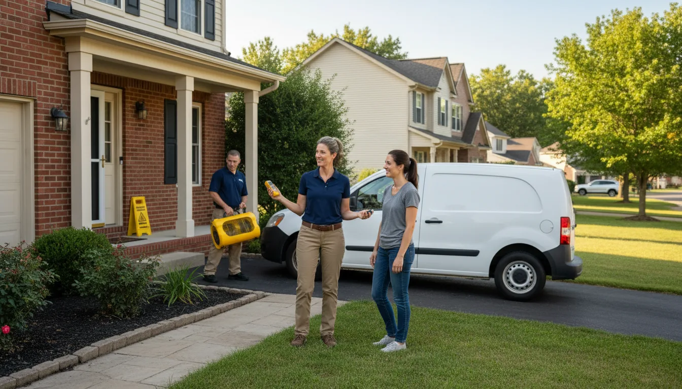 Residential water damage restoration in Earlville, IL